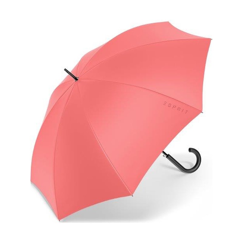 Esprit - Long parapluie canne femme automatique - corail