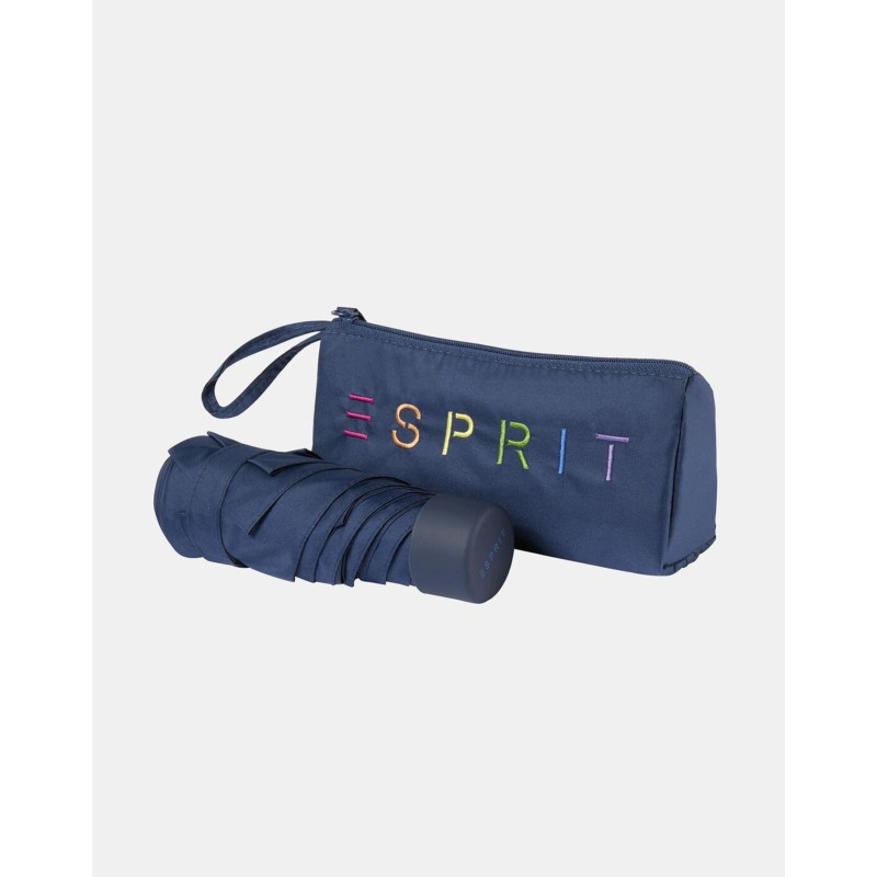 Kleine effen Esprit logoparaplu met etui