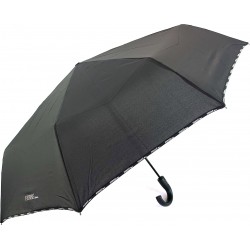 Parapluie moyen noir à manche courbé Gianfranco Ferre