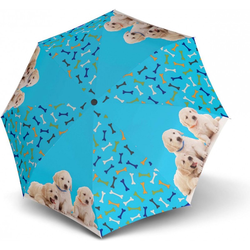 Long parapluie enfant os chien manche noir courbé