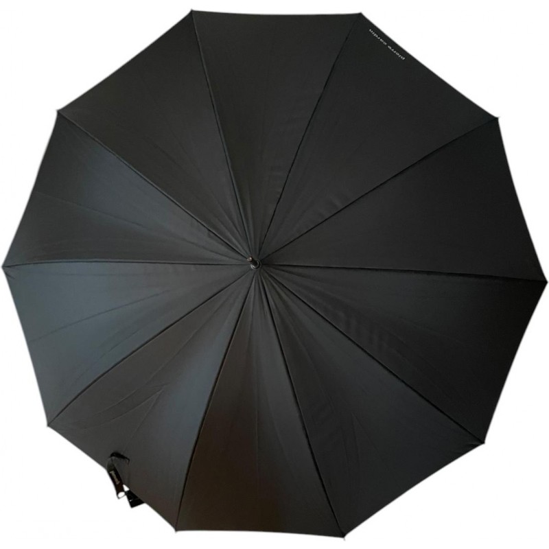 Pierre Cardin - Long parapluie canne, 10 baleines, élégant et robuste - noir