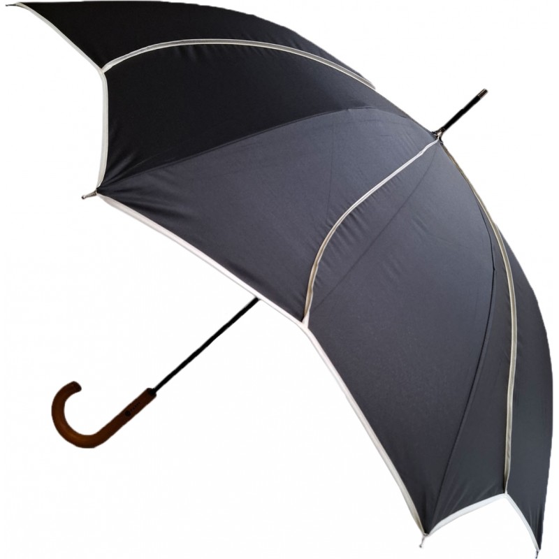 Parfi - Long parapluie collection Flower semi-automatique - noir