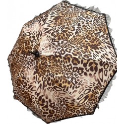Long leopard umbrella black...