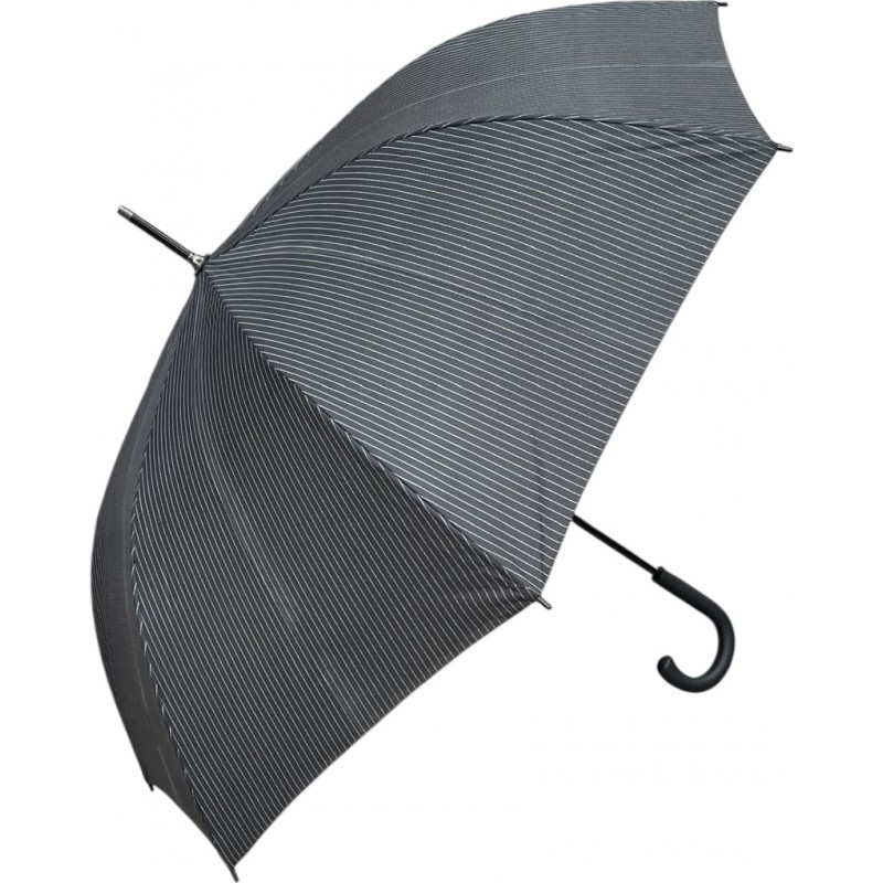 Doppler - Long parapluie canne Fiber Flex big AC - gris ligné