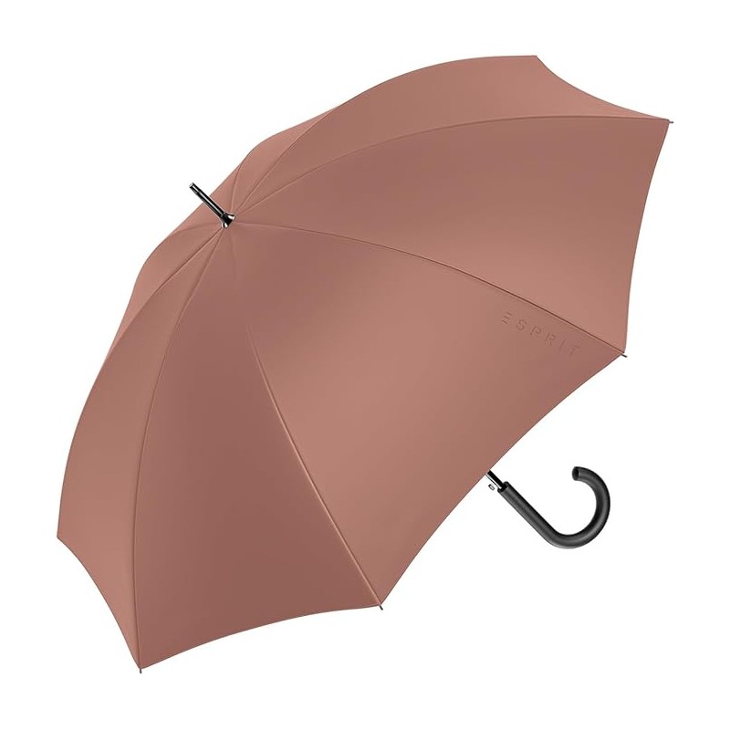 Esprit - Long parapluie couleur chutney marron avec canne noire