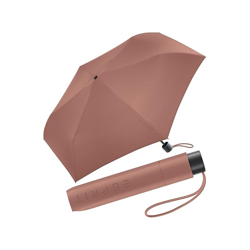 Esprit mini slimline - mini parapluie de poche manuel - brun/chutney