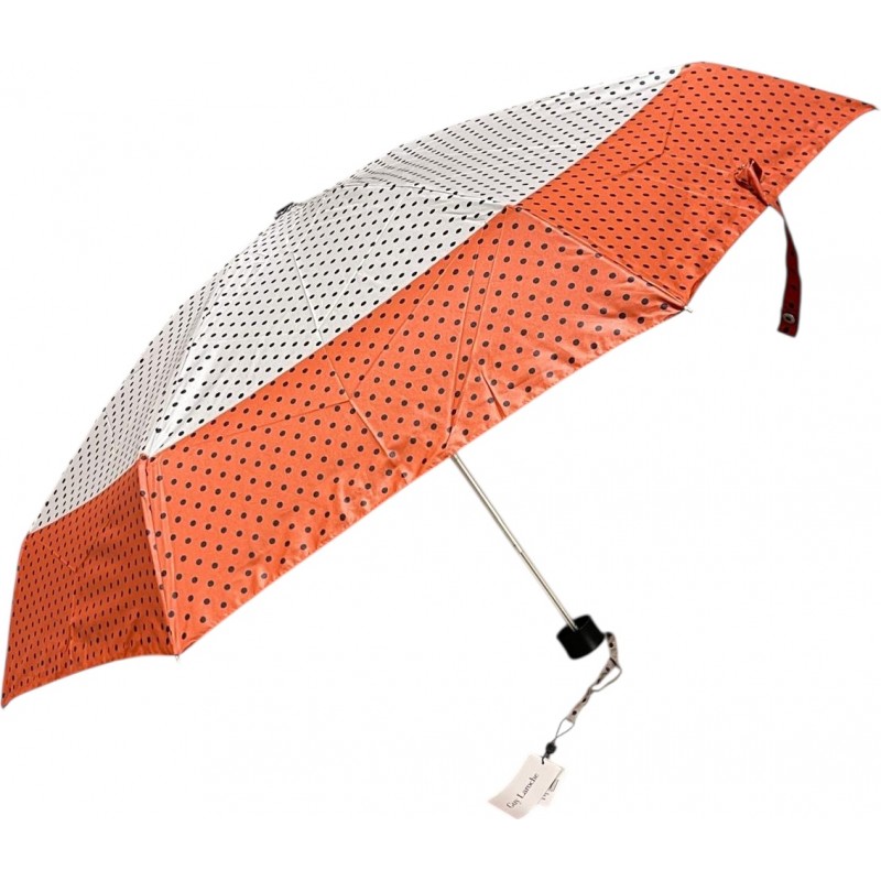 Guy Laroche - Mini parapluie de poche à pois bicolore rouge