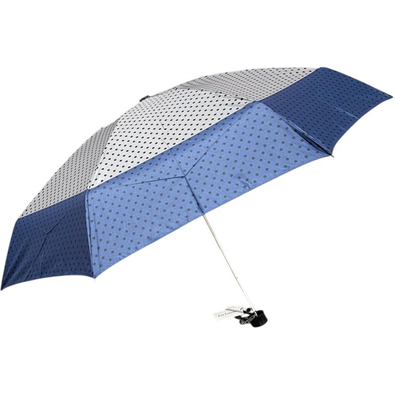 Guy Laroche - Mini parapluie de poche à pois bicolore bleu