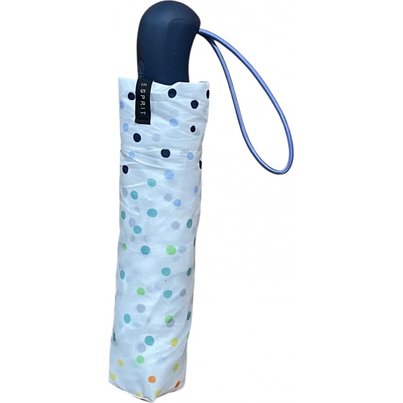 Effen miniparaplu met snoepparels en veelkleurige stippen