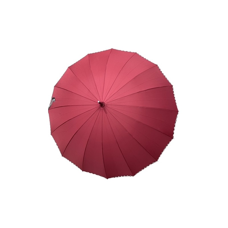 Nuvem - Long parapluie canne 16 baleines - bordeaux