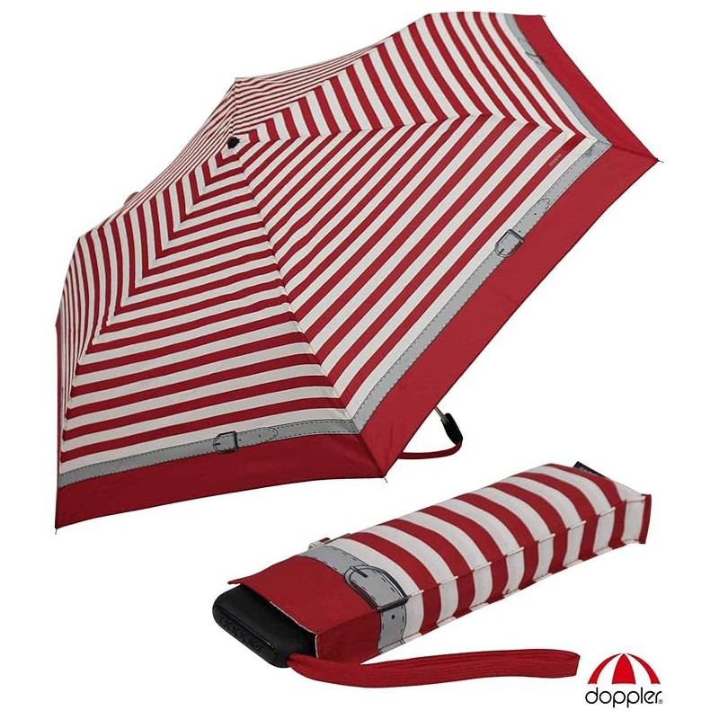 Doppler - Petit parapluie Carbonsteel Mini Slim Delight - rouge