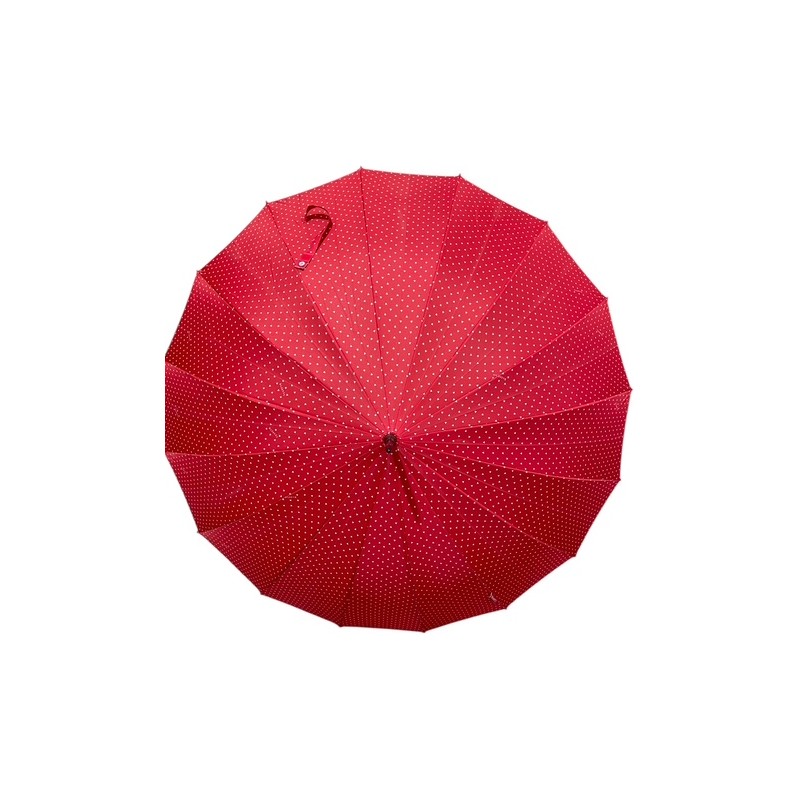 Bisetti - long parapluie canne 16 baleines - rouge