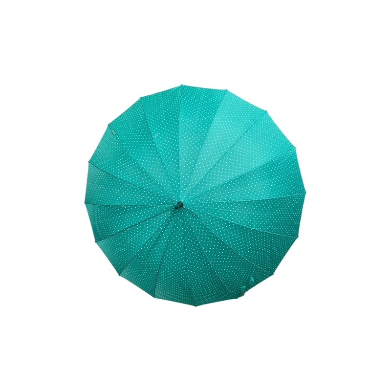 Bisetti - long parapluie canne 16 baleines - vert