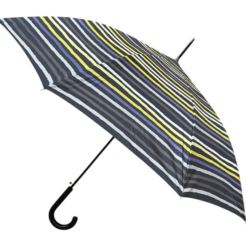 Happy Rain - Long parapluie rayé multicolore