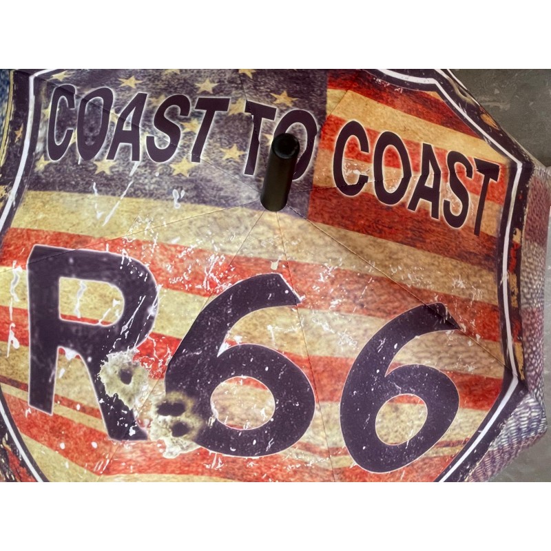 Parfi - Long parapluie Route 66 vintage - multicolore